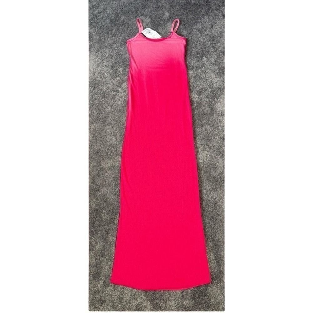 Cotton Citizen Ribbed Pink Ombré Verona Spaghetti Maxi Dress Women Medium NWT